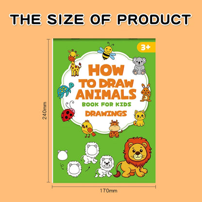 How to Draw Animals Step-by-Step Drawing Book- Learning Painting , Perfect for Creative Writing & Color Kids Drawing Book