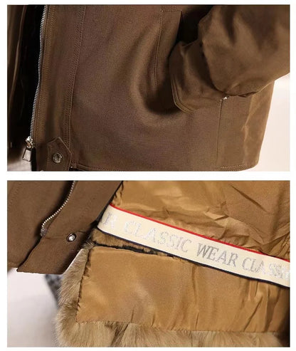 Upgraded 2023 Autumn/Winter omen's Pi vercomes Warm tras Coat Natural Fox Hair Fashion Wool Coat Temperament Slimming Inner Tank