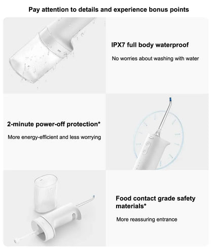 New MIJIA Portable Oral Irrigator 2 Dental Teeth Whitening Flosser bucal tooth Cleaner vibration waterpulse Water Thread