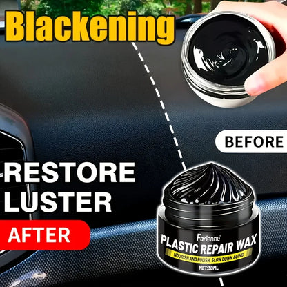 Professional Plastic Polishing Repair Paste, All-In-One Dashboard Wax & Tire Shine, Quick Crystal Coating for Car Bumpers