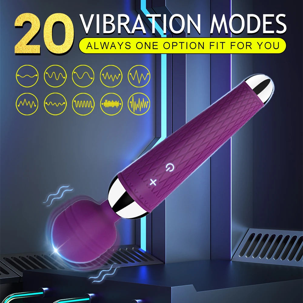 Powerful AV Vibrators for Women USB Recharge Magic Wand Massager Clitoris Stimulator Wellness Erotic Sex Toy Masturbator Product