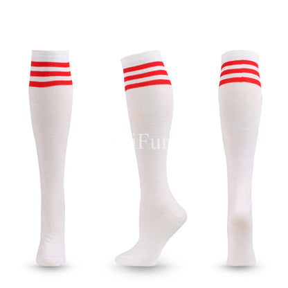 Unisex Compression Socks Football Socks Non-slip Long Tube Knee High Stockings Socks Striped Soccer Socks Running Sports Socks