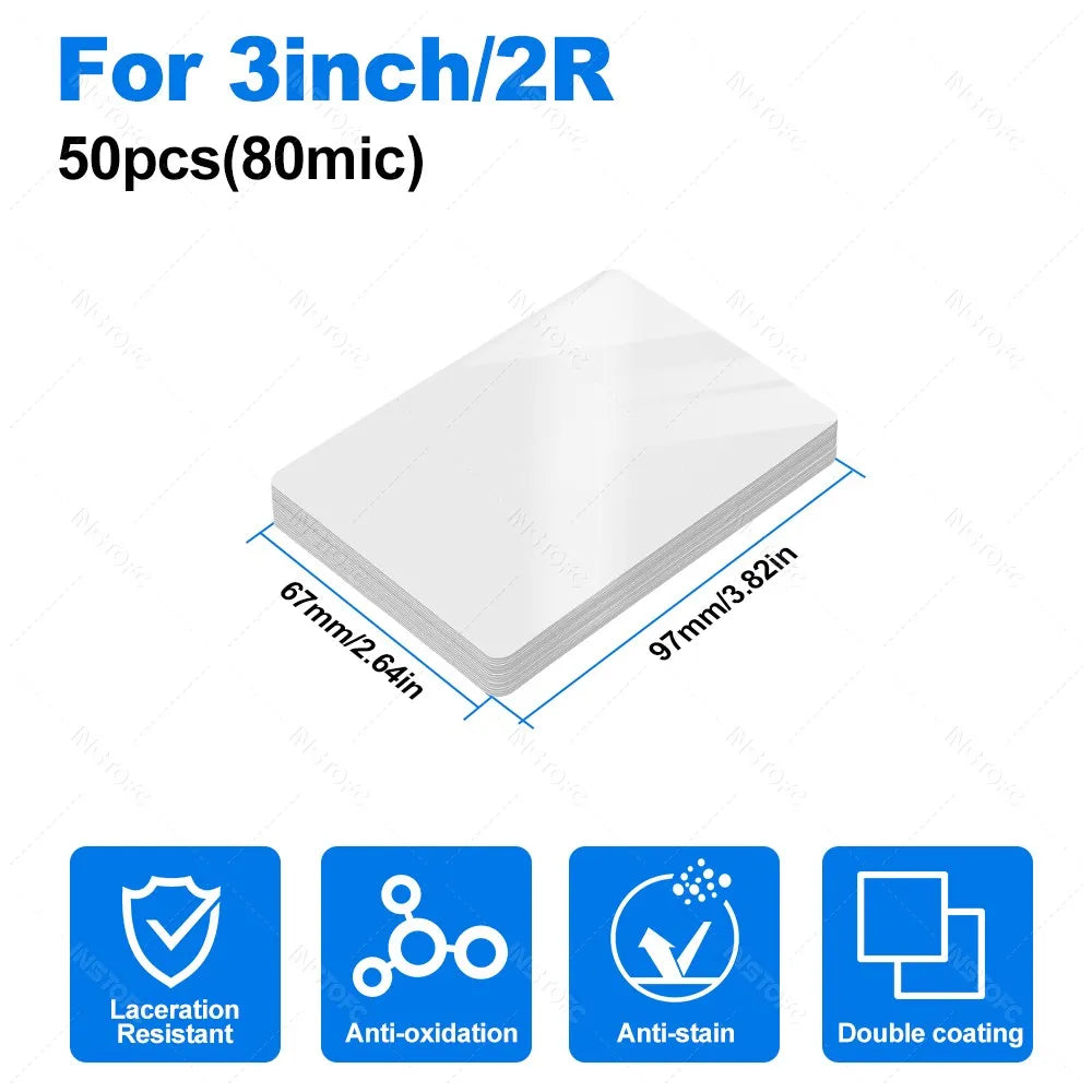 A4 Laminator Accessories 50pcs Laminating Film Pouch Lightweight Paper Cutter Binder Ring,Hole Corner Puncher, for Photo/File