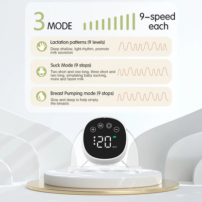 2pcs Wearable Breast Pum Hands Free Electric Breast Pump Silent Invisible Breast Pump 3 Modes 9 Levels of Suction 180ML Capacity