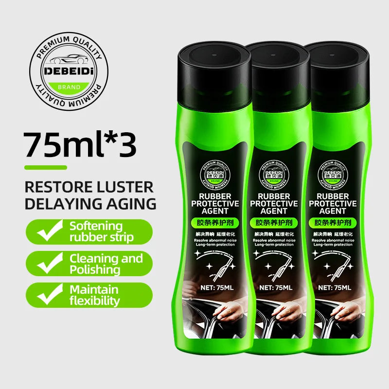 75ml Car Rubber Conditioner Rubber Strip Maintenance Agent Softening Agent Eliminates Noise Rubber Cleaner For Car SUV Vehicle