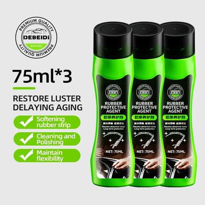 75ml Car Rubber Conditioner Rubber Strip Maintenance Agent Softening Agent Eliminates Noise Rubber Cleaner For Car SUV Vehicle