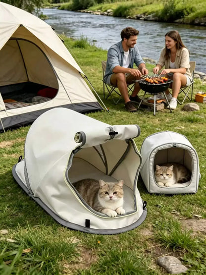 Pet Tent Portable Outdoor Camping Sun Protection Shelter for Puppy Kitten Small Animals Foldable Breathable Mesh House Travel