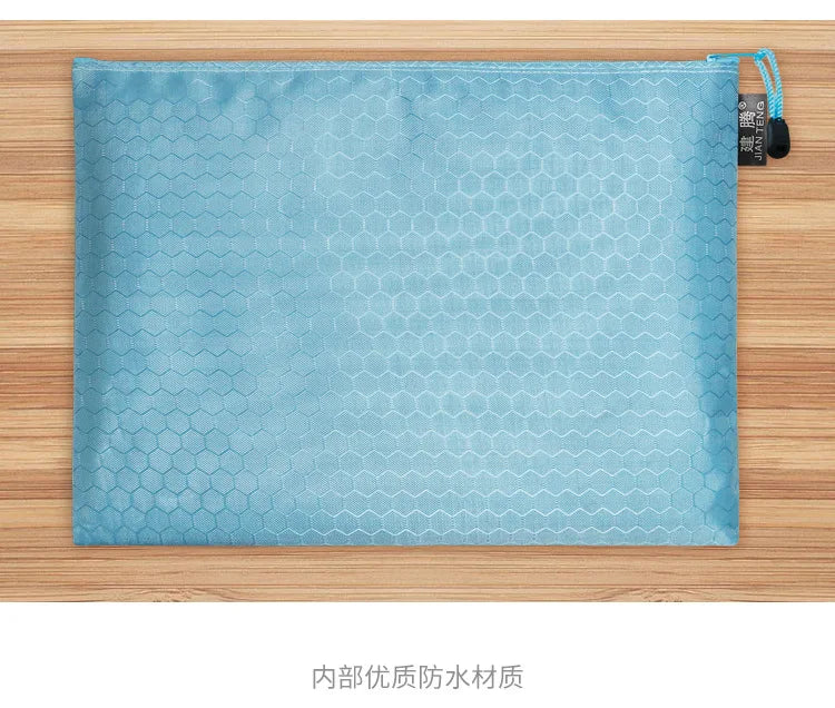 A4 Waterproof Canvas File Folders Football Pattern Thick File Bag Student Teacher Document Bag Business School Supplies