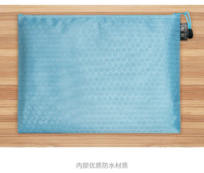 A4 Waterproof Canvas File Folders Football Pattern Thick File Bag Student Teacher Document Bag Business School Supplies