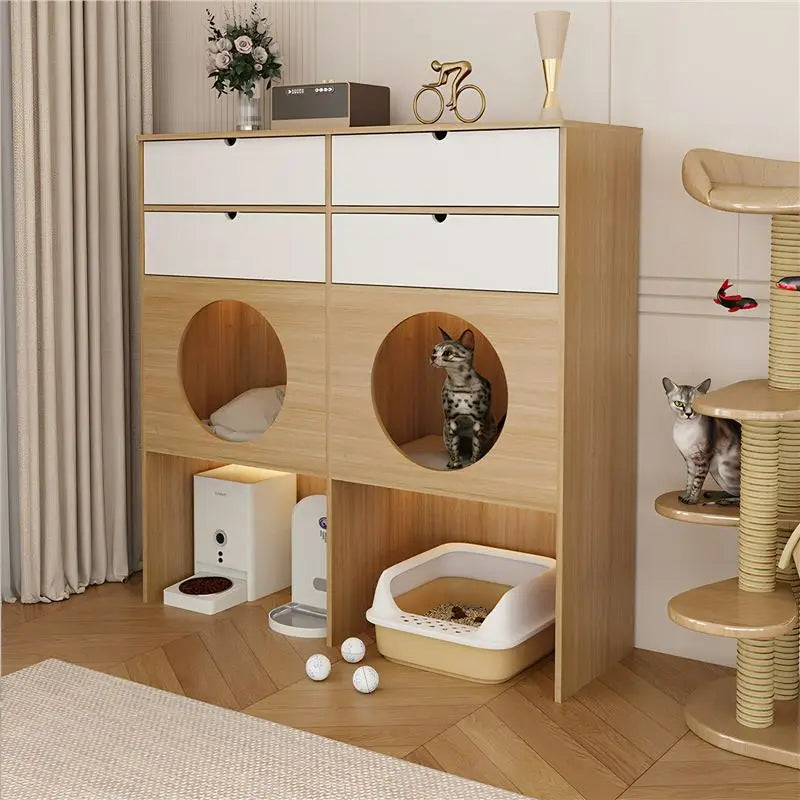 Balcony Pet Cabinet Cat Nest Cabinet Household Indoor Cat House Luxury Pet Villa Locker Side Cabinet Dog House