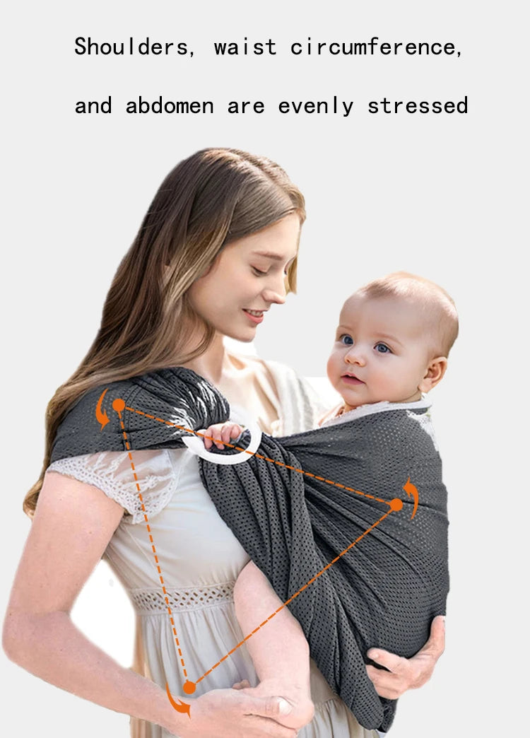 Ergonomic Sears Double-Ring Baby Carrier Adjustable Front-Facing Mesh Breathable Child Outing Backpacker Infant Carrier Straps