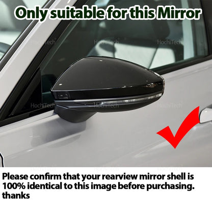 High Quality Carbon Fiber Glossy Black Replacement Side Mirror Covers Cap for Audi A6 S6 RS6 C8 A7 S7 RS7 A8 Left hand Drive