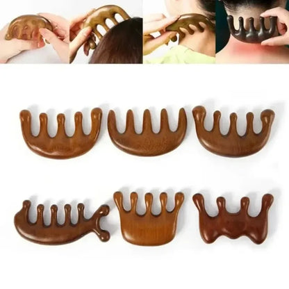 Wide-Toothed Gua Sha Massage Comb Facial Massager for Head Face Scalp And Body - Traditional Chinese Healing Gua Sha Tool