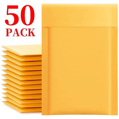 10-50Pack Kraft Bubble Mailers Self Adhesive Paper Envelopes Waterproof Cushioned Padded Foam Shipping Bags for Packaging