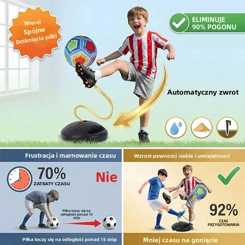 Football Rebound Training Set Kids Sports Toys Outdoor Exercise Parent-child Interaction Soccer Ball Bouncing Rebounding Rope Ship from Germany Fast Delivery