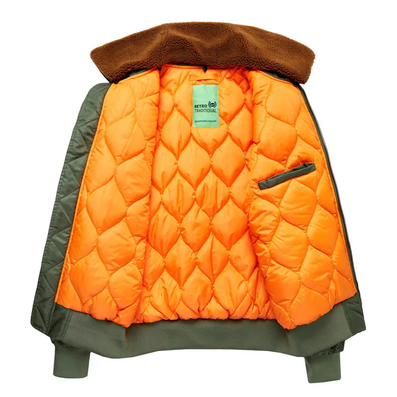 Warm Men's jackets Thick Brand Luxury Winter Down Jacket Coats Parkas Pilot Jackets Outwear Padding Padded Puffer Jacket HXY282