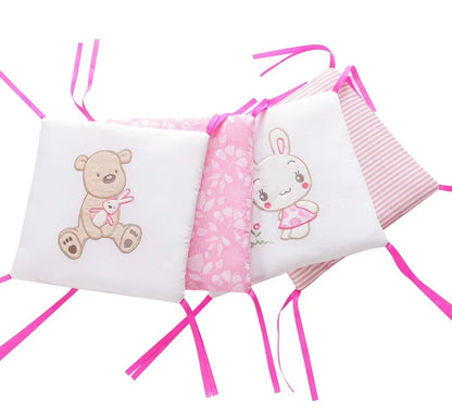 6Pcs/Set Baby Bed Protector Crib Bumper Pads Baby Bed Bumper Kids Safety Bed Around Cotton Blend Crib Anti-collision Anti-fall