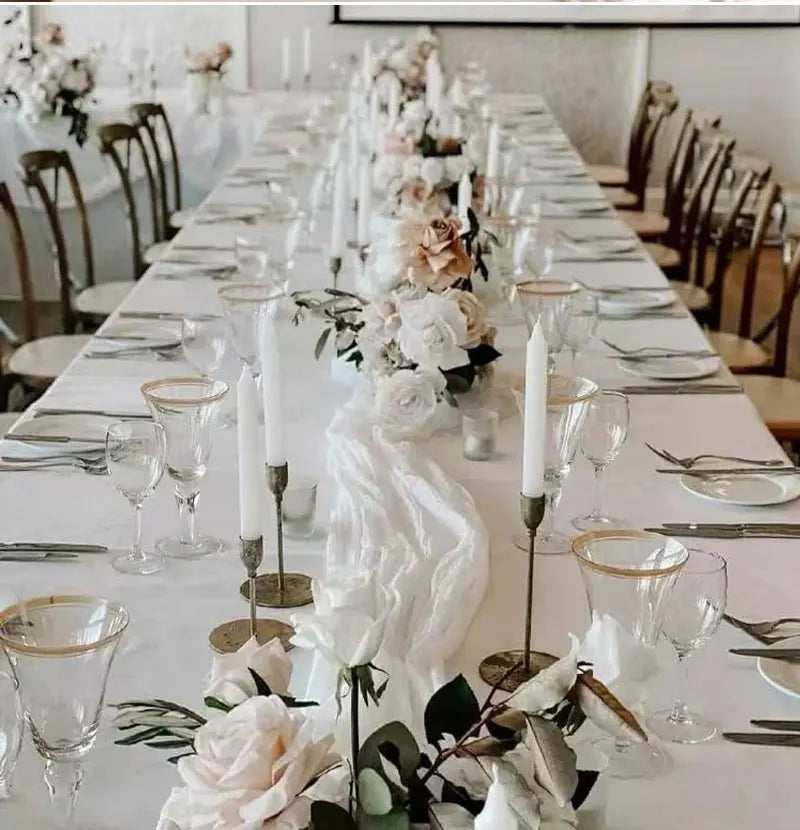 14 Colour Boho Gauze Sheer Cheese Cloth Gauze Table Runner Rustic Cloth Table Runner for Wedding Baby Birthday Party Decorations