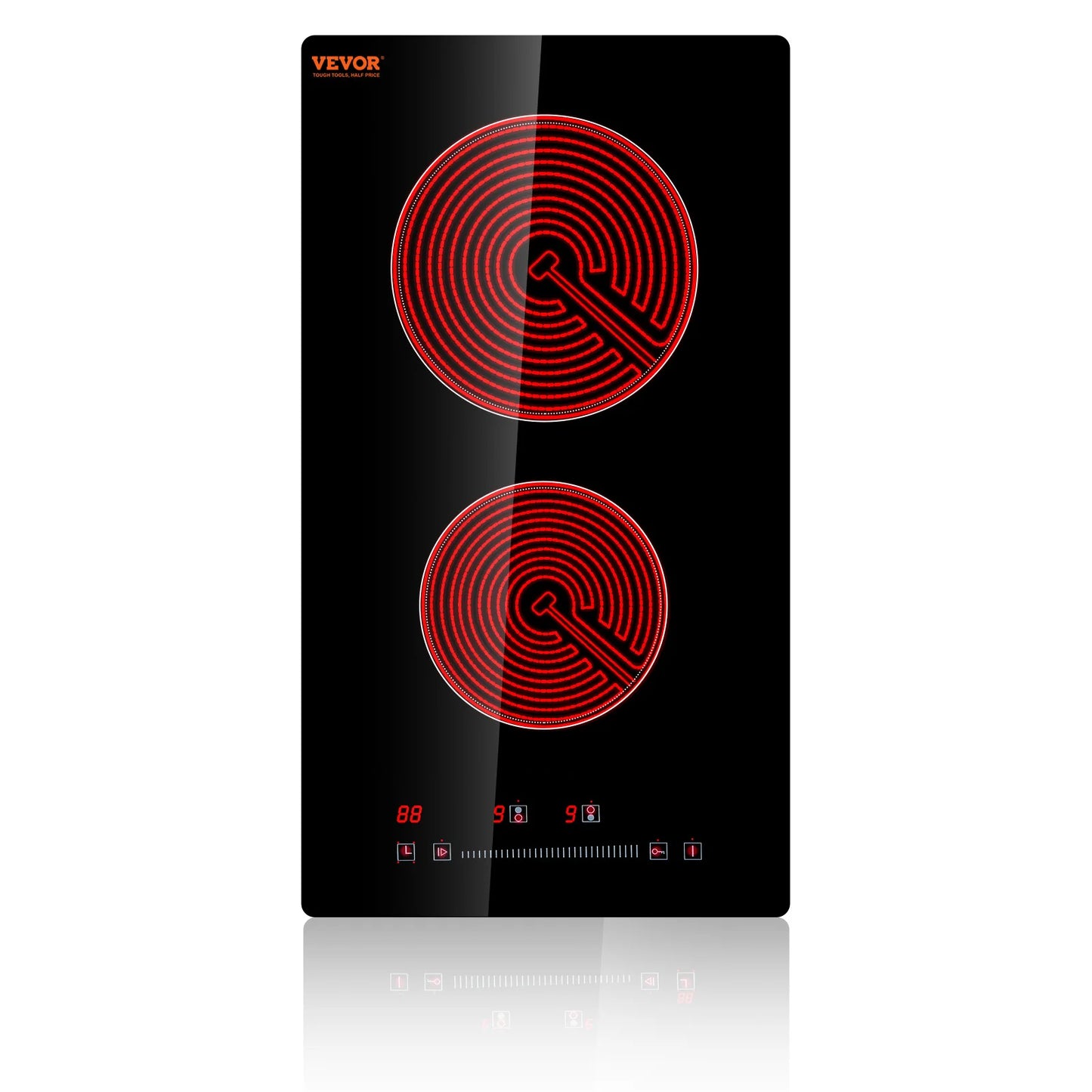 SucceBuy 2/4/5 Burners Built-in Induction Stove Top 12/24/30in Ceramic Glass Electric Cooktop For Household Commercial  Cooking