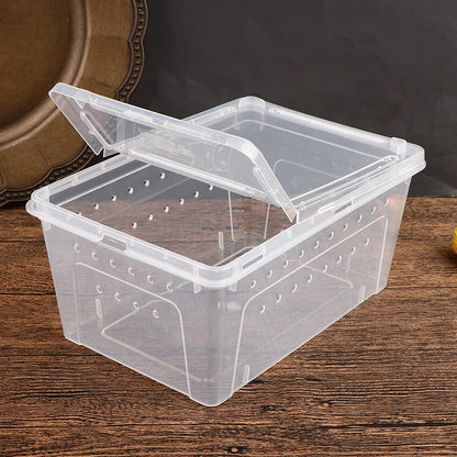 1pc Vivarium Lid Reptile Pet Product Reptile Tank Insect Spiders Tortoise Lizard Transparent Breeding Box