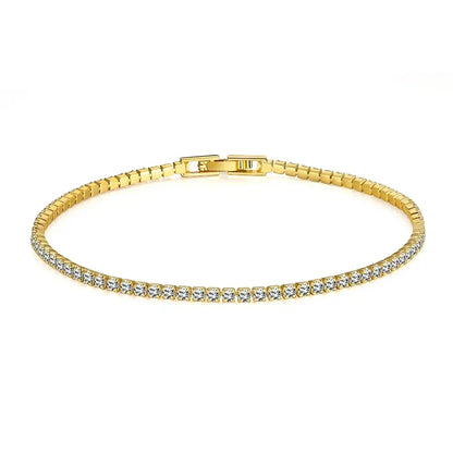 925 Sterling Silver Bracelet 16CM To 19CM Tennis Bracelet 2.5MM Zirconia Anniversary Gift