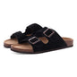 Shevalues New Fashion Cork Sandals Women Classic Cork Suede Footbed Slippers Female Summer Beach Sandals With Adjustable Buckle