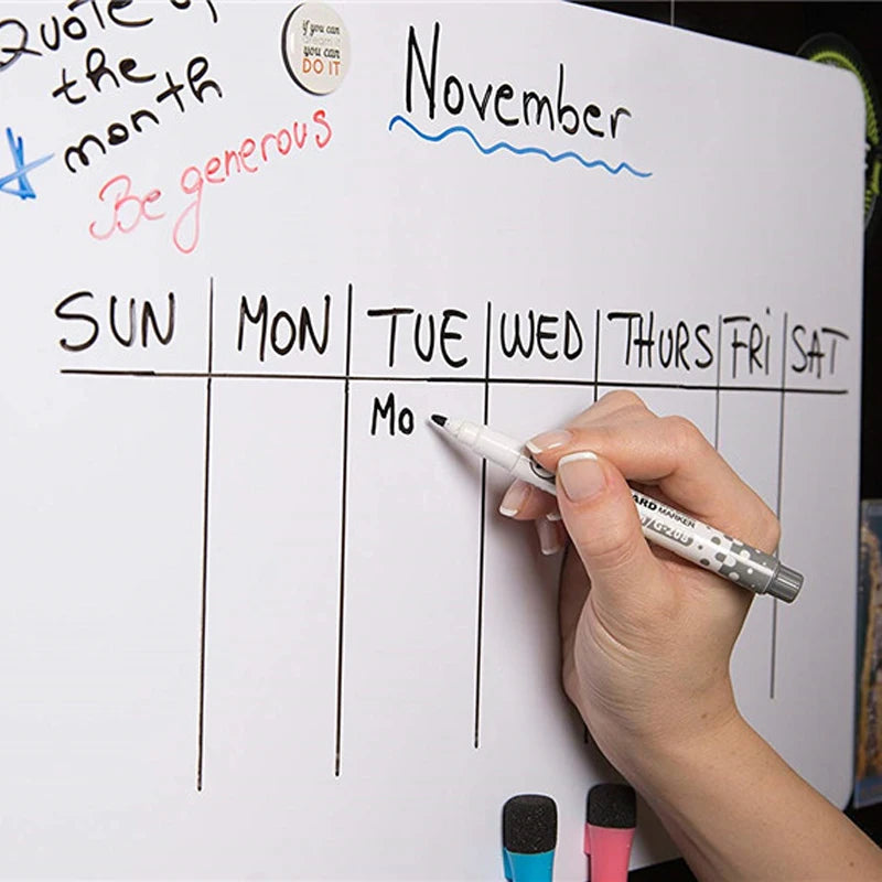A4 Size Magnetic Whiteboard Vinyl Fridge Dry Erase White Board Refrigerator Magnet Note Flexible Remind Message Boards