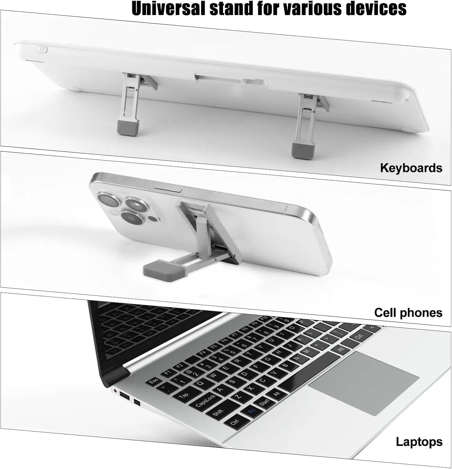 2Pcs Foldable Keyboard Riser Stand Adjustable Tilt Portable Mini Laptop Feet Ergonomic Keyboard Lift for Desk