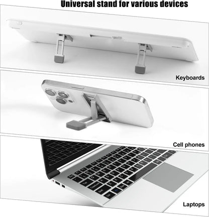 2Pcs Foldable Keyboard Riser Stand Adjustable Tilt Portable Mini Laptop Feet Ergonomic Keyboard Lift for Desk