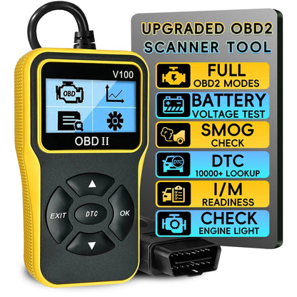 V100 Car Diagnostic Tools OBDII EOBD Auto Accessories Universal Plug and Play Digital Display OBD 2 Scanner OBD2 Code Reader