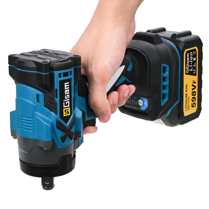 Gisam 900N.M Brushless Electric Impact Wrench 1/2" Cordless High Torque Wrench Drill Screwdrivers Tools For Makita Battery Pin