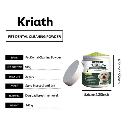 Dog Dental Care Powder Cat Breath Freshener Plaque Tartar Control Pet Oral Hygiene Natural Enzyme Teeth Cleaning Healthy Gums
