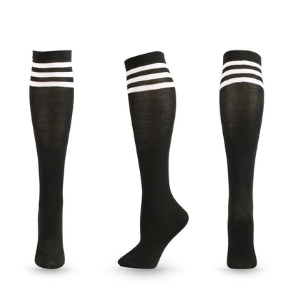 Unisex Compression Socks Football Socks Non-slip Long Tube Knee High Stockings Socks Striped Soccer Socks Running Sports Socks