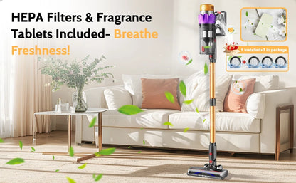 Daccormax 65KPa Cordless Stick Vacuum,Stick Vacuum with Smart Touch Screen,3-Speed Adjustable,Powerful Cleaning for Home