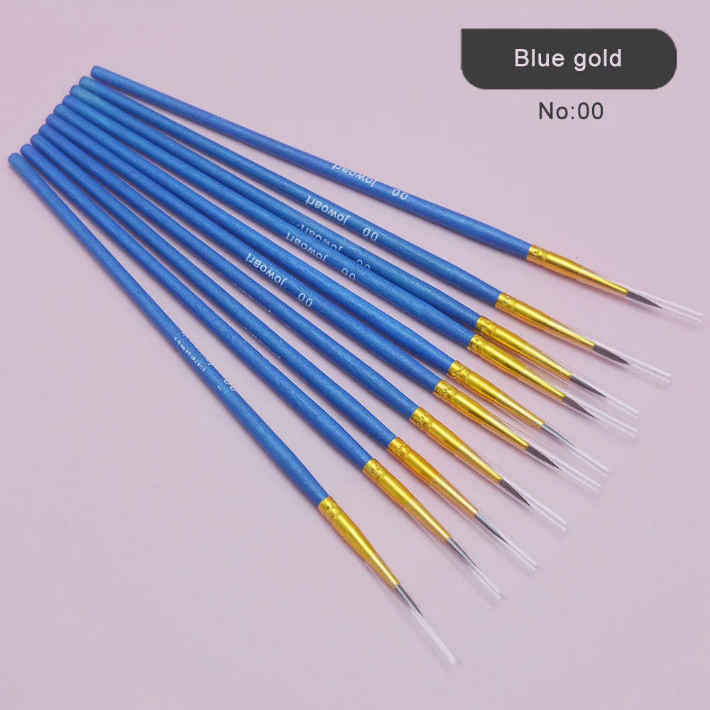 10Pcs/Set Fine Hand-painted Thin Hook Line Pen Short Wood Rod Drawing Art Pen Paint Brush Art Supplies Nylon Brush Special Offer