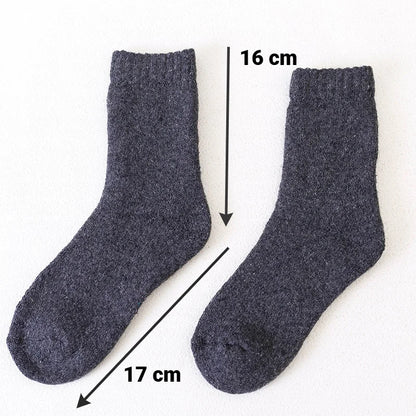 Men Thick Solid Color Socks Merino Wool Warm Winter Snow Thermal Socks Calceta Hombre Skarpety Meskie