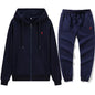 Autumn and Winter 2025 new Men's sportswear set, a fashionable outdoor zipper warm men's casual sweatshirt + pants 2-piece set