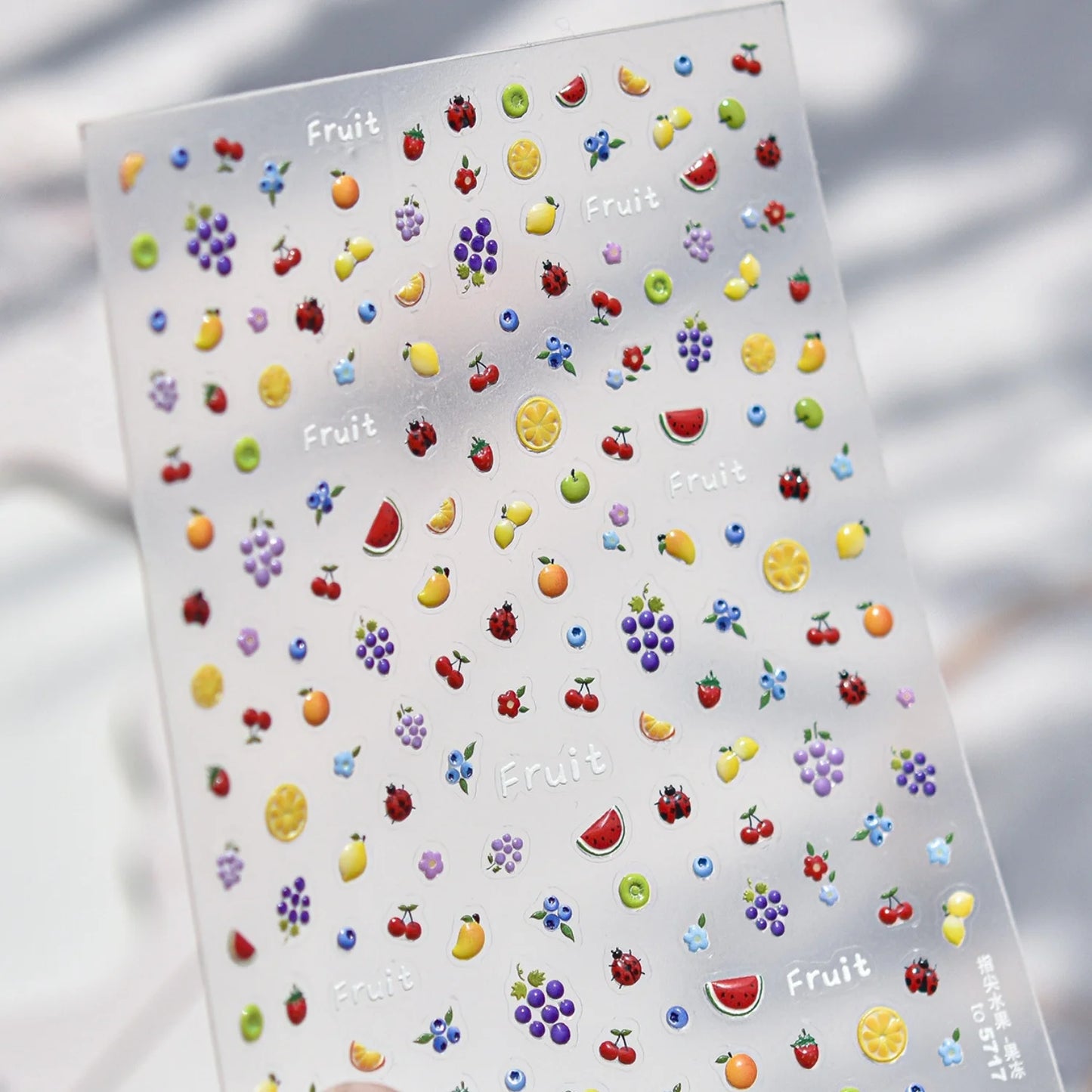 5D Summer Ocean Nail Stickers Seaside Vacation Colorful Fish Bubble Starfish Little Octopus Nail Decal Fresh Sea Manicure Decor