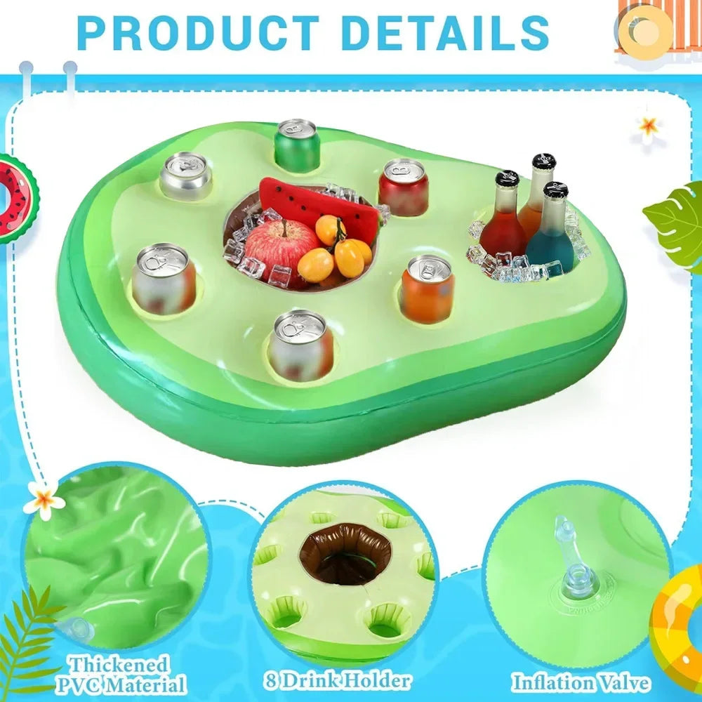 Inflatable Floating Drink Holder for Pool Float Party Accessorie Cup Floties Adult  Swimming Pool Floating Decoration Beach