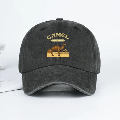 1-Piece Camel Print Baseball Cap Classic Minimalist Retro Style Breathable Soft Fabric Perfect for Work and Daily Wear Adjustabl