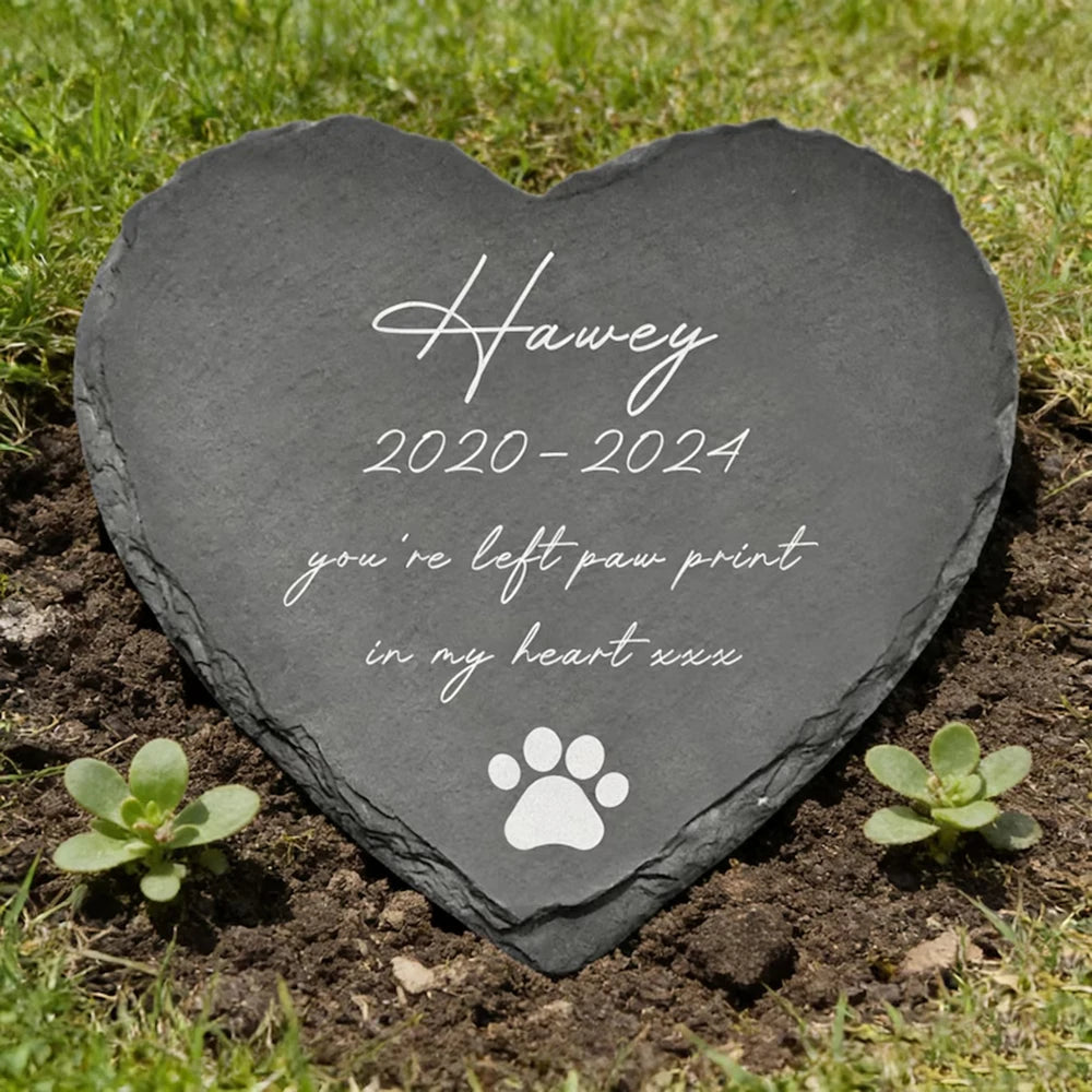 Personalized Cat Dog Memorial Plaque Custom Photo Slate Stone Pet Loss Sympathy Gift Garden Decor Remembrance Stone with Name
