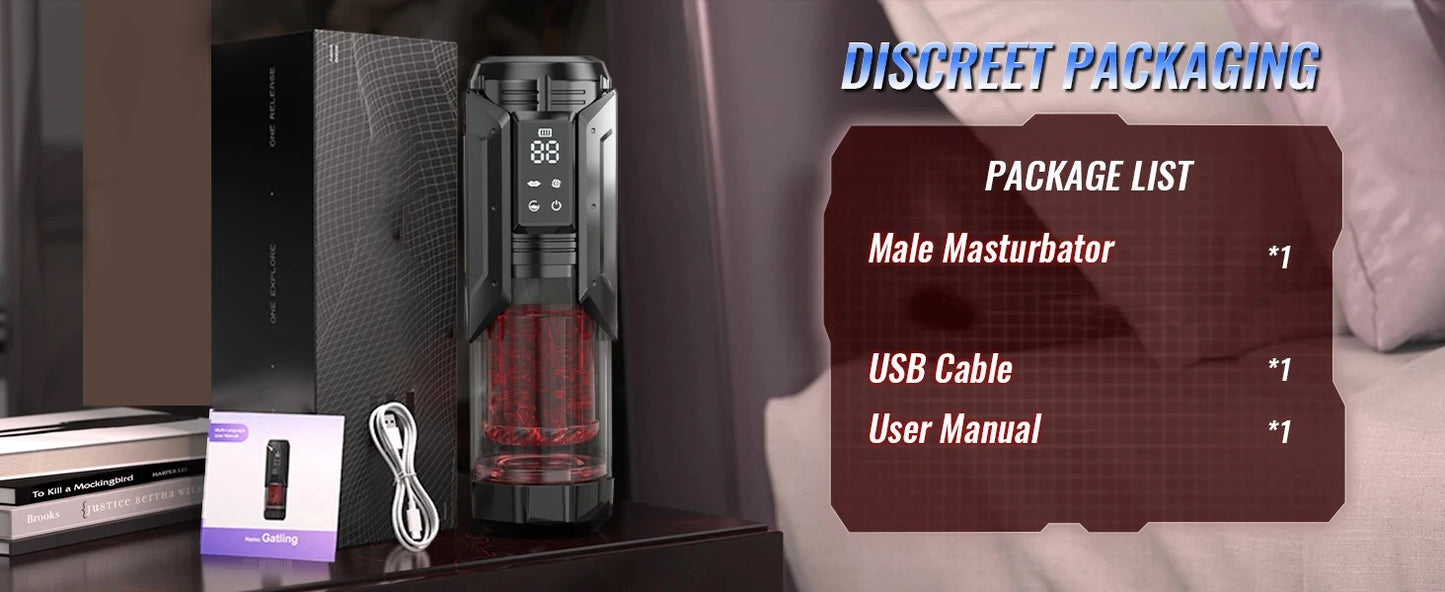 Automatic Male Masturbator 7 Thrusting Rotating Licking Sucking Sex Machines Penis Pump Adult Toys Pocket Pussy Sex Toy for Men