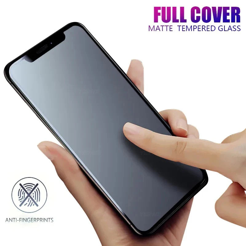 1-3Pcs Anti Fingerprint Frosted Matte Screen Protector for iPhone X XS 11 12 13 Mini 14 15 16 17 Air Pro Max Plus Tempered Glass