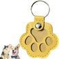 Leather Memorial Pet Hair Storage Bag Cat Paw Keychain DIY Homemade Pet Memorial Keychain for Commemorative Gift Bag Wallet
