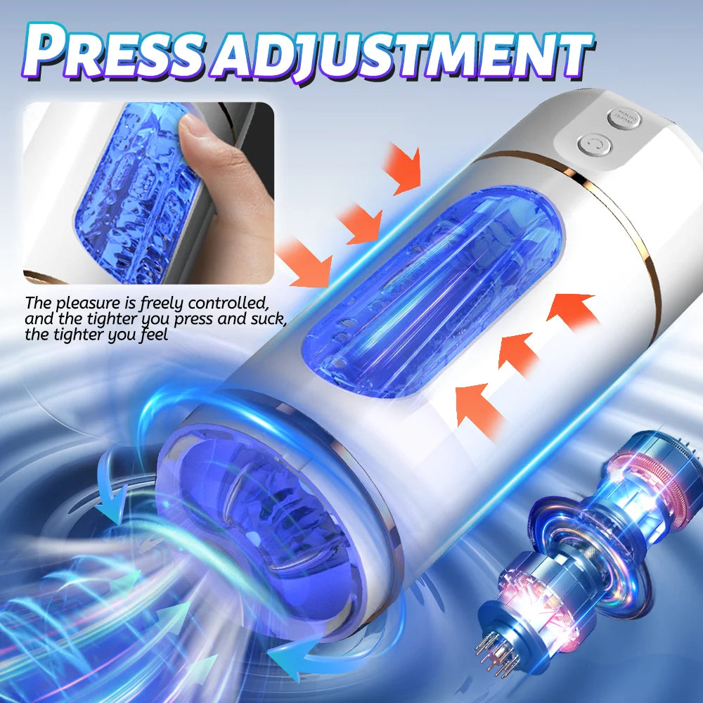 Sucking Vibration Male Masterburbatar Hands Free with 10 Sucking Vibration Modes Automatic Male Masturebster, Blowjobob Machine
