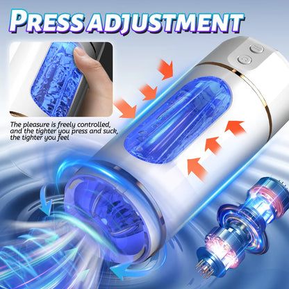 Sucking Vibration Male Masterburbatar Hands Free with 10 Sucking Vibration Modes Automatic Male Masturebster, Blowjobob Machine