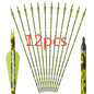 Toparchery 31.5Inch Mixed Carbon Arrows ID 6.2mm Plastic Feather Outdoor Target Hunting and Shooting