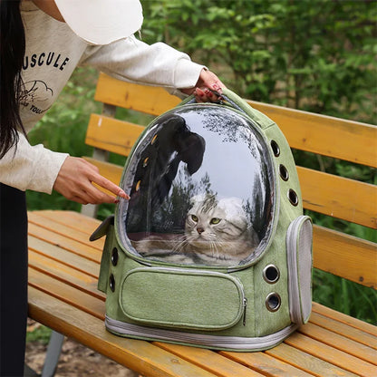 2026 New Portable Cat Bag Transparent Space Cabin Shoulder Dog Cat Travel Small Pet Bag Adjustable Shoulder Strap