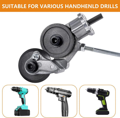 Electric Drill Plate Cutter Attachment Double Headed Free Cutting Tools Iron Metal Sheet Cutter Plate Punch Scissors