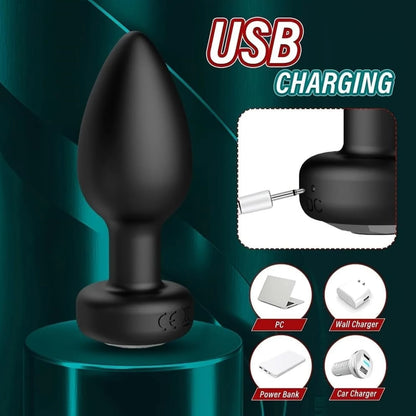 Anal Plug Vibrator for Men Women Butt Plug Men Prostate Massager Female Buttplug Remote Control Adult Sex Toys for Women Men Gay